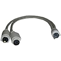 BeMatik - Cable Separador de Teclado y ratón PS2 miniDIN Macho a Hembra (duplicación Pins)